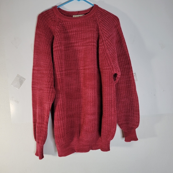 L.L. Bean Other - Mens LL Bean 100% Cotton USA Made Chunky knit sweater  Sz XL USA made